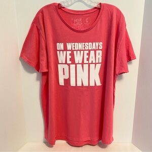 Mean Girls Official Broadway Merchandise 'On Wednesdays We Wear Pink' T-Shirt XL